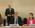 А.А. Строкин в г. Женеве (Швейцария) в рамках 32 Сессии заседания Совета ООН по правам человека принял участие в тематической дискуссии по вопросам использования спорта для продвижения прав человека для всех, в том числе инвалидов
